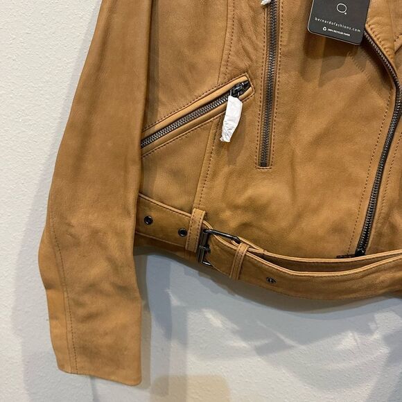 Bernardo Leather Moto Jacket XS Cognac - Picture 7 of 13